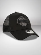 Los Angeles Lakers Tonal Black A-Frame Trucker Cap
