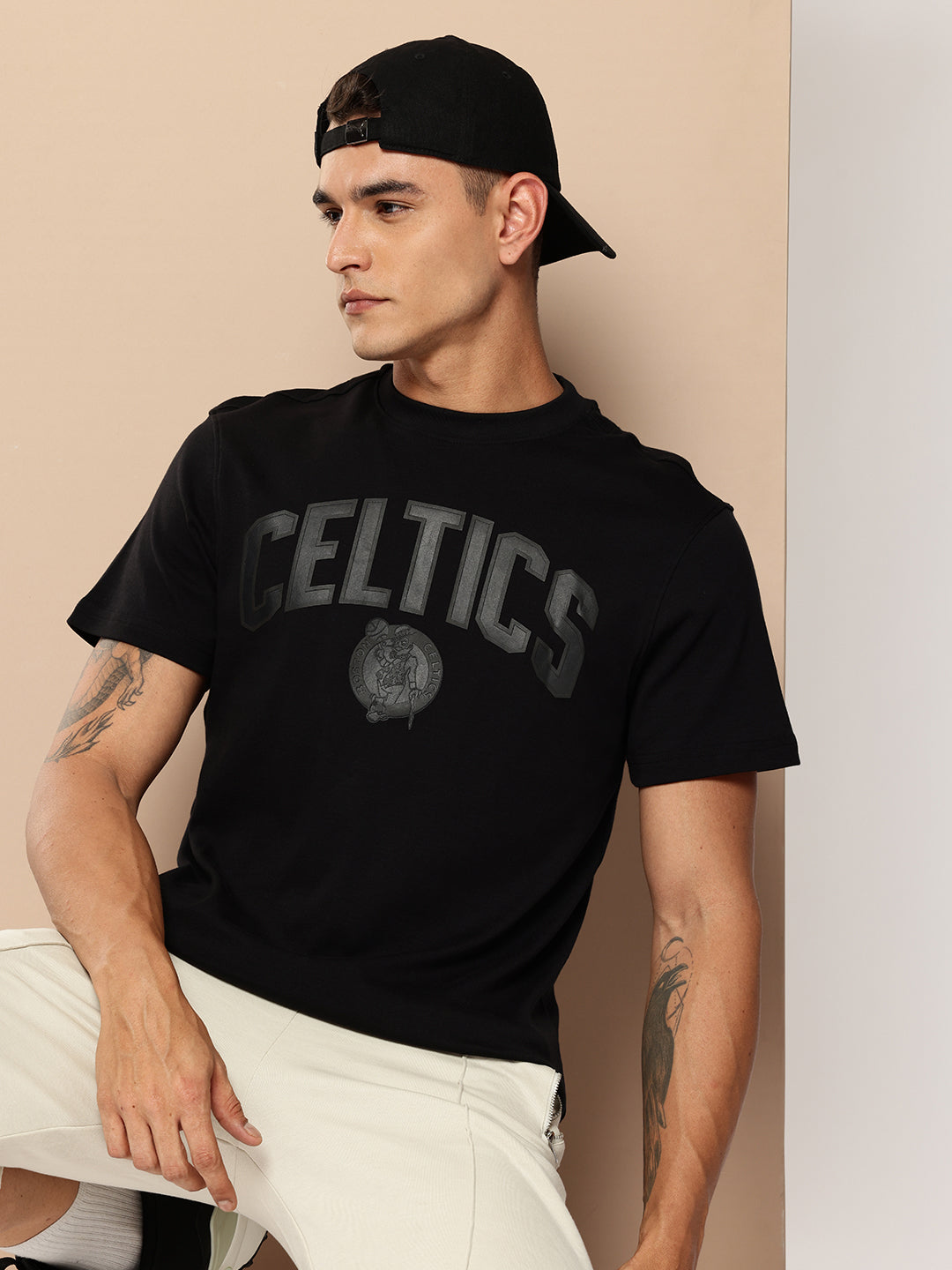 Boston Celtics Monochrome Black T-Shirt