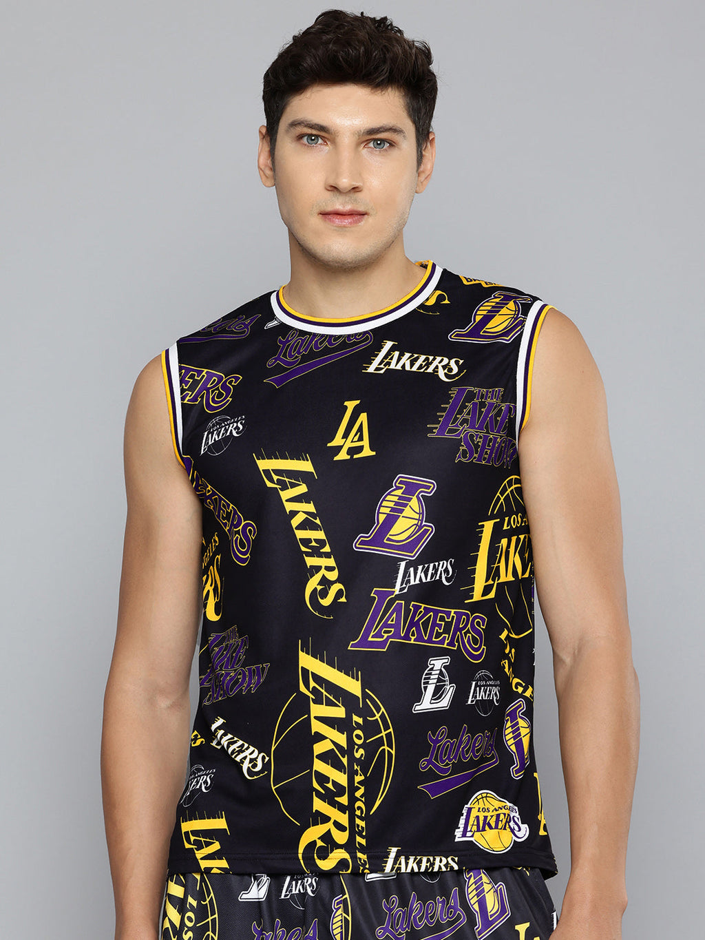 Los Angeles Lakers Logo Mash Sleeveless T-Shirt