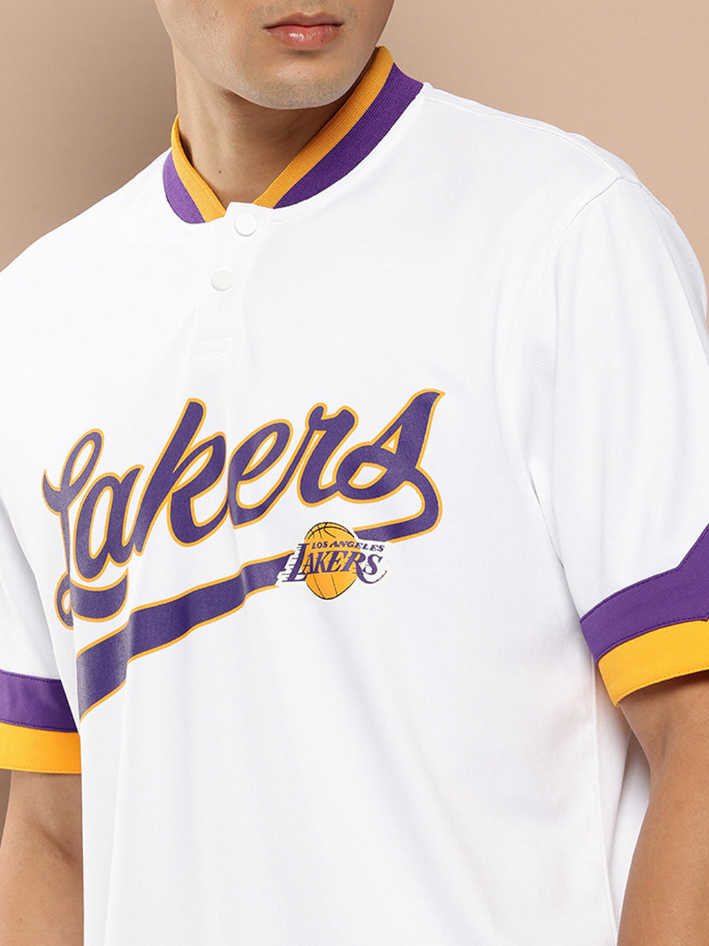 Los Angeles Lakers Bomber Henley White