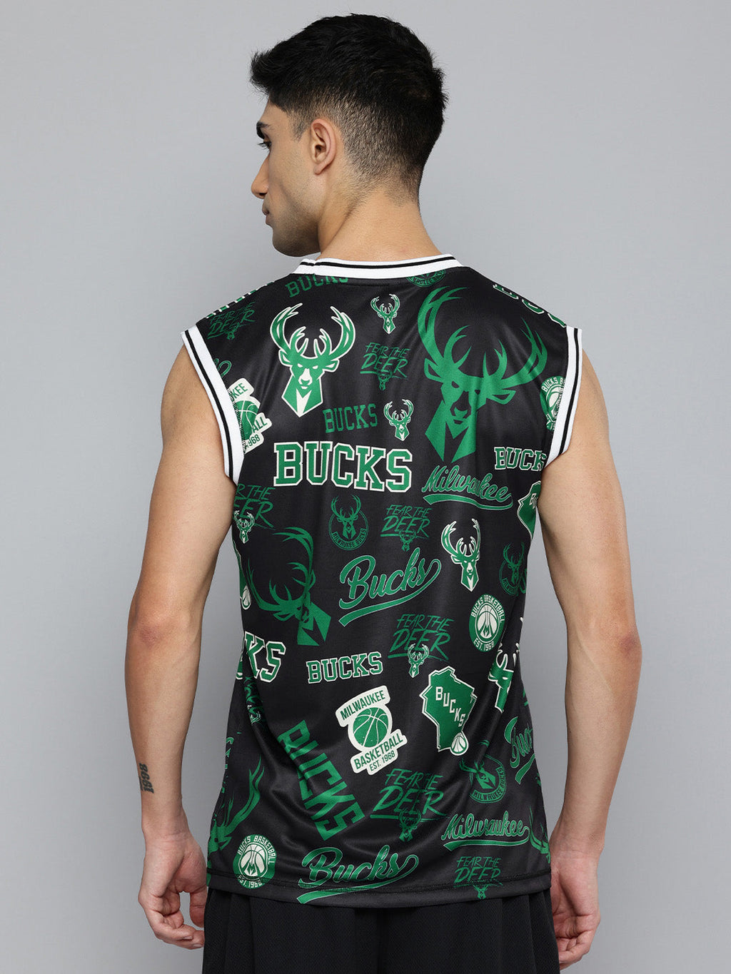 Milwaukee Bucks Logo Mash Sleeveless T-Shirt