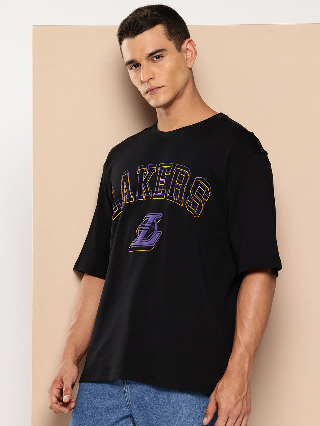 Los Angeles Lakers Midnight Black Oversized T-Shirt
