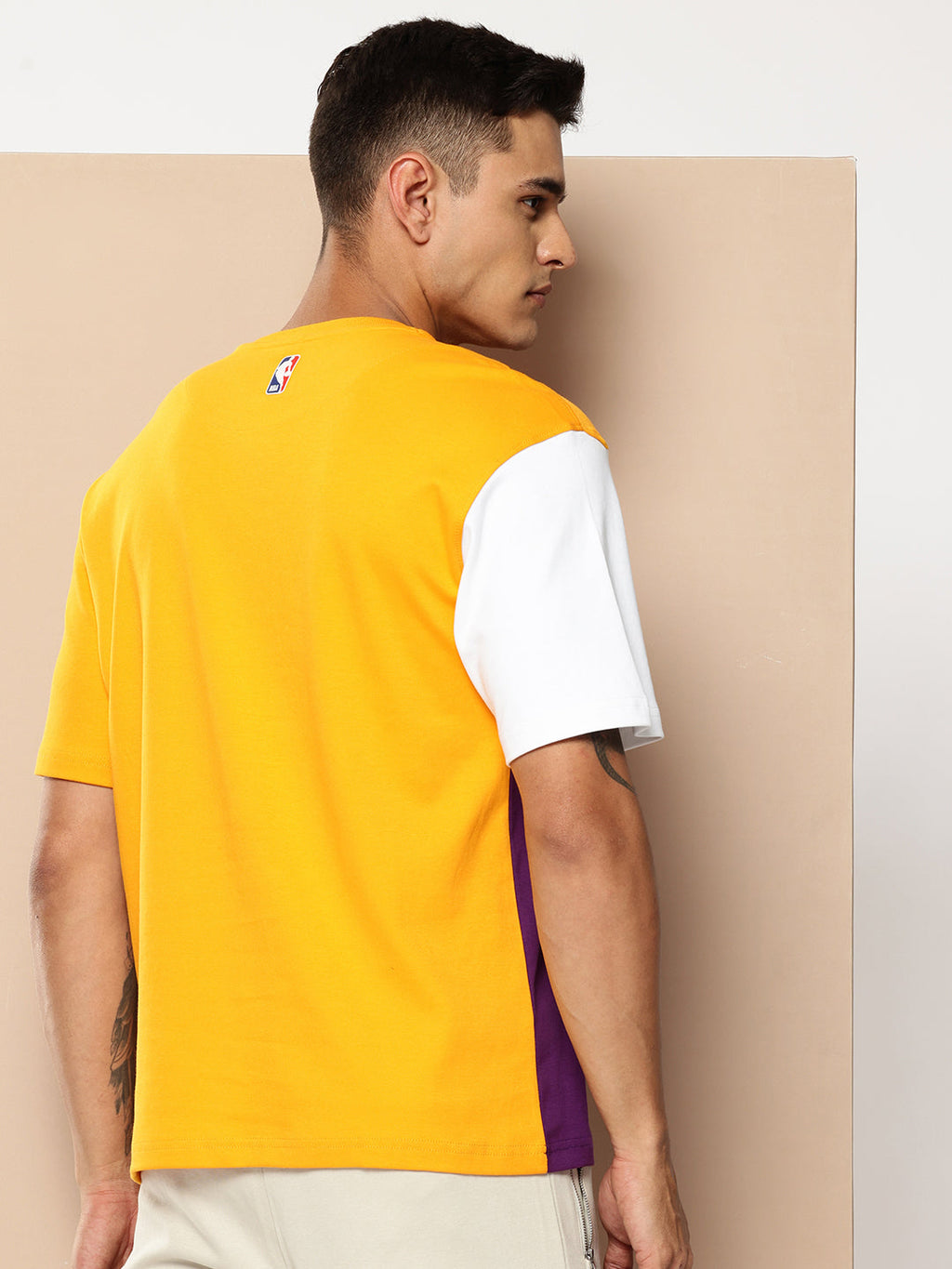 Los Angeles Lakers Cut and Sew Oversized T-Shirt