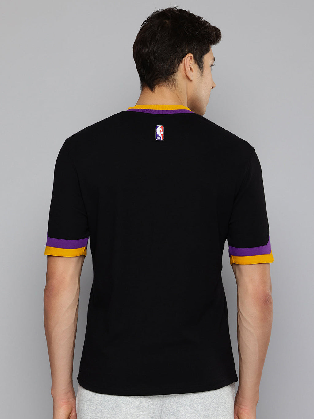Los Angeles Lakers Bomber Henley Black