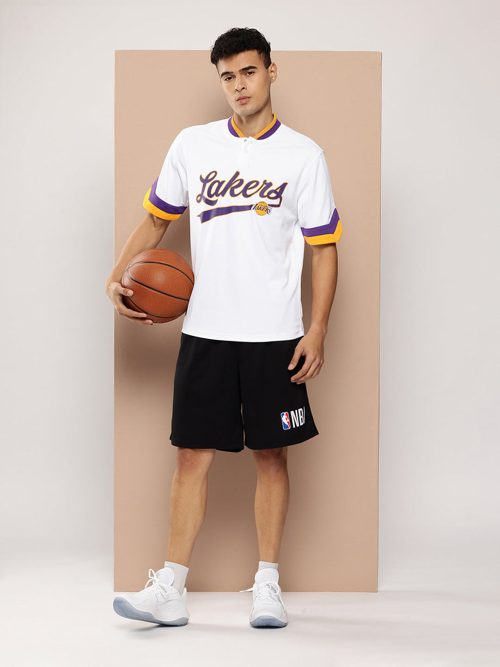 Los Angeles Lakers Bomber Henley White