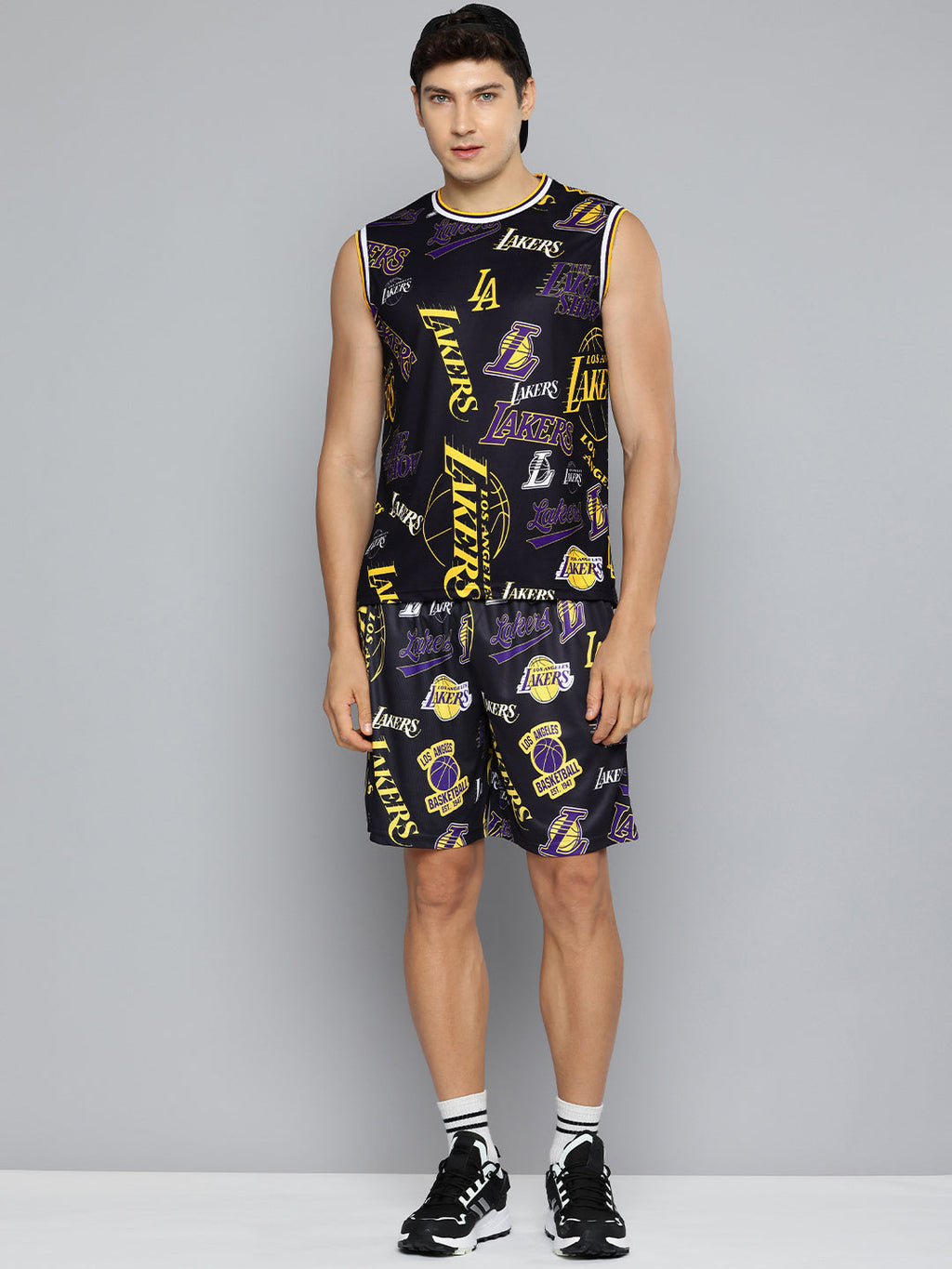 Los Angeles Lakers Logo Mash Sleeveless T-Shirt