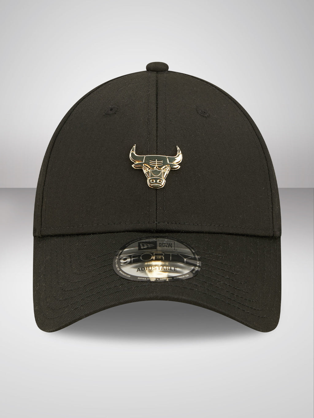 Chicago Bulls Pin Logo Black 9FORTY Adjustable Cap