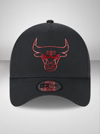 Chicago Bulls Foil Pack Black A-Frame Trucker Cap