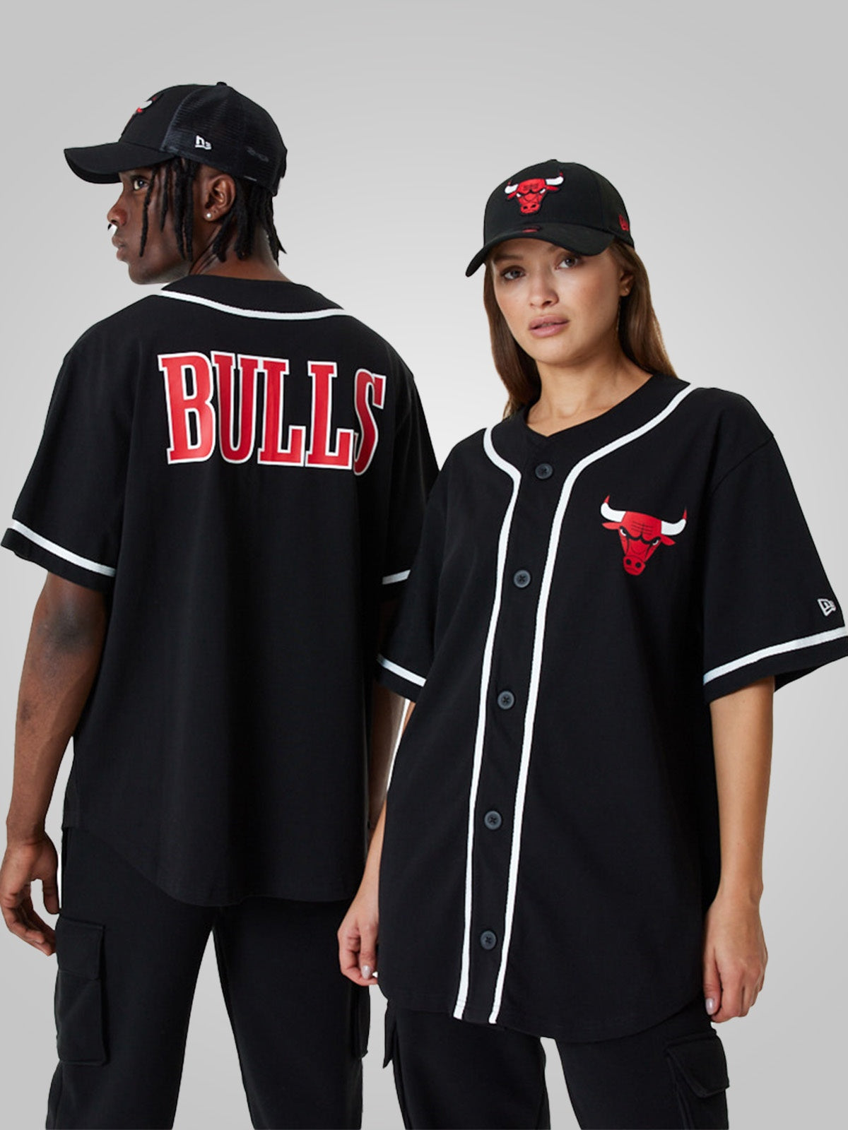 Chicago Bulls NBA Baseball Shirt Black
