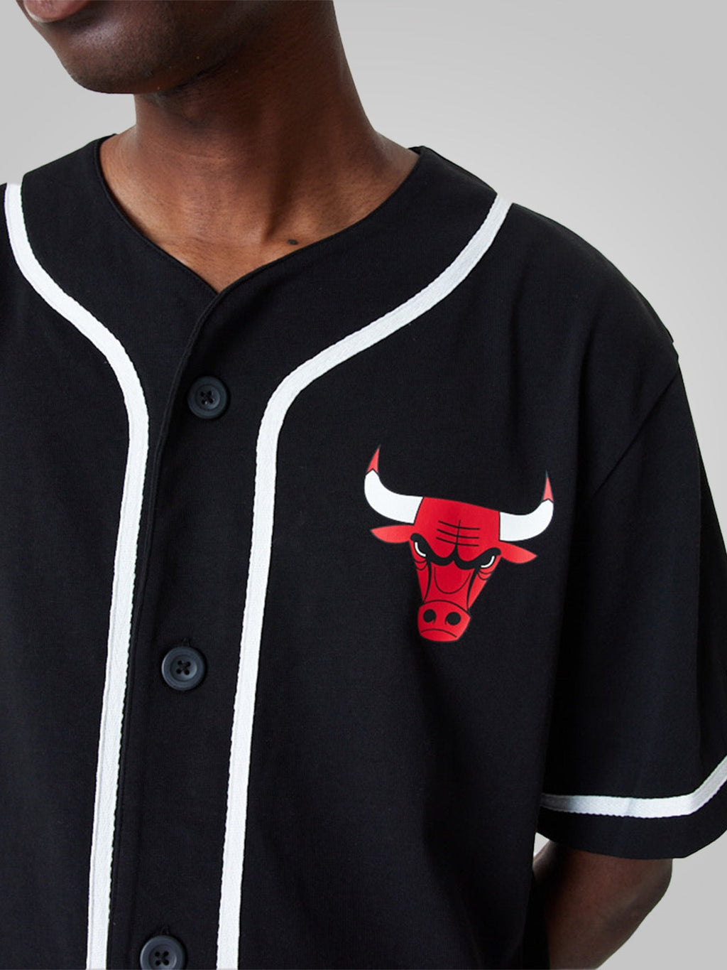 Chicago Bulls NBA Baseball Shirt Black