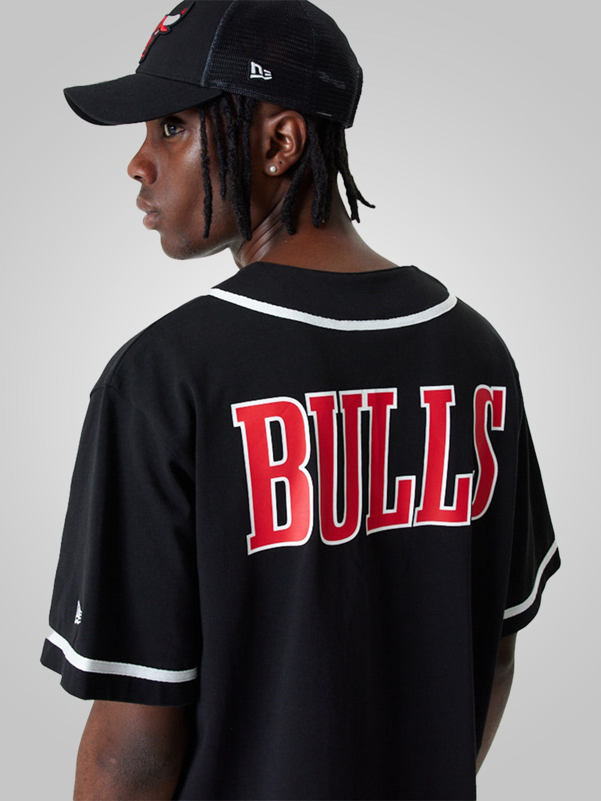 Chicago Bulls NBA Baseball Shirt Black