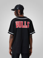 Chicago Bulls NBA Baseball Shirt Black