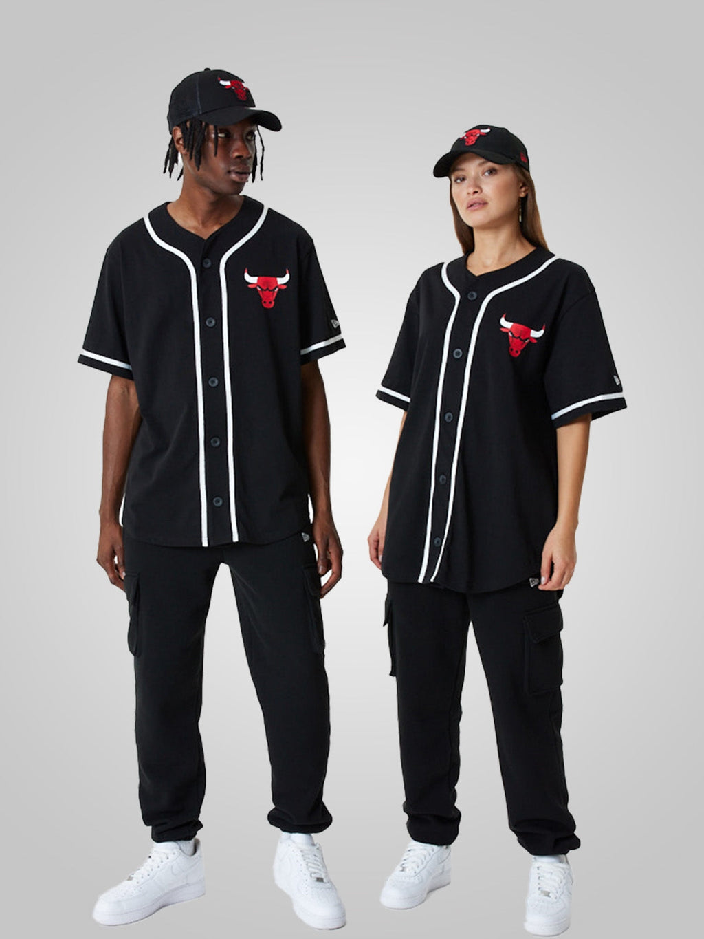 Chicago Bulls NBA Baseball Shirt Black
