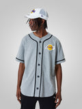 Los Angeles Lakers NBA Baseball Shirt Grey