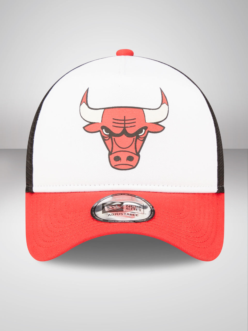 Chicago Bulls Team Color Block White A-Frame Trucker Cap