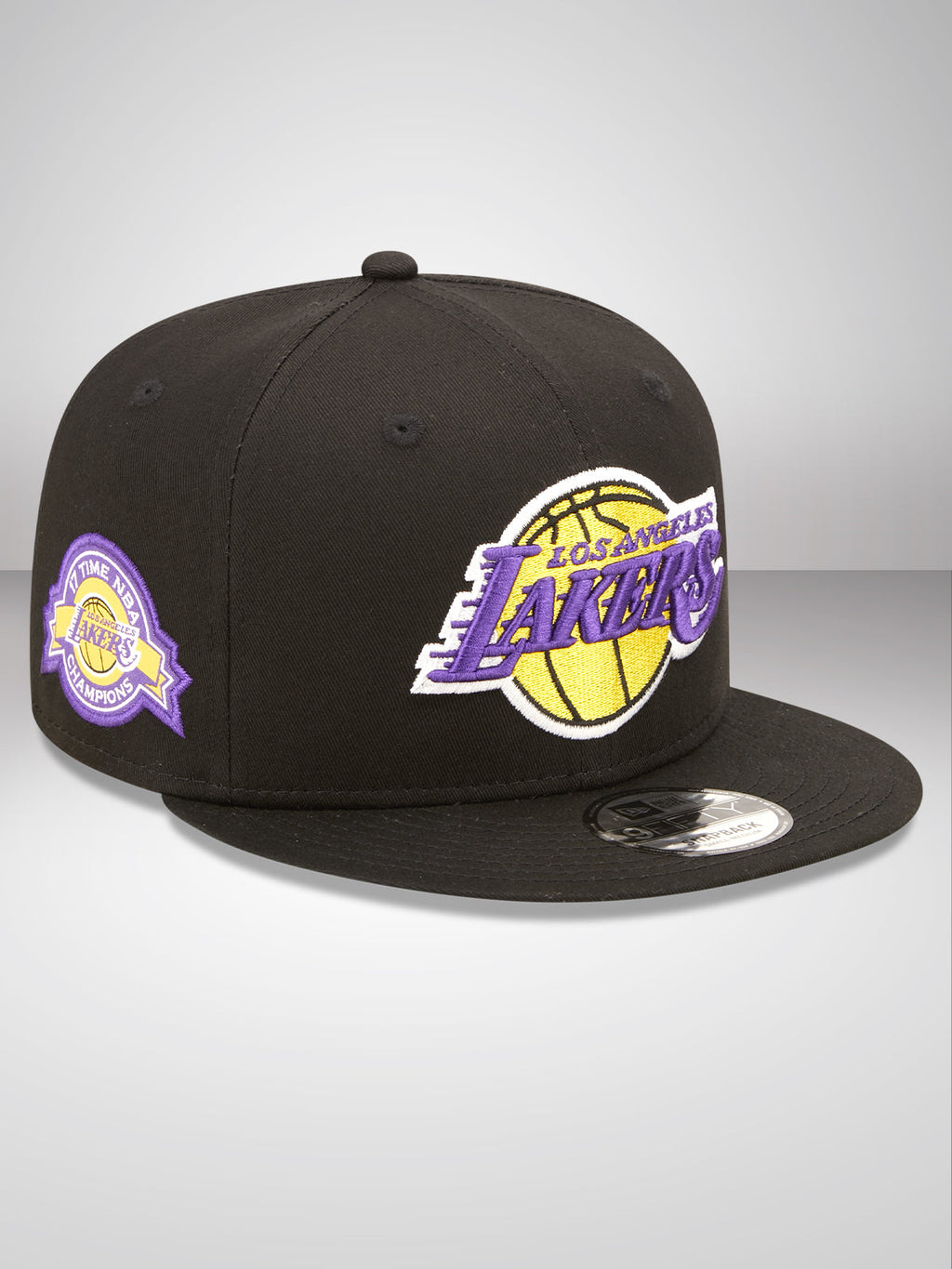Los Angeles Lakers Team Side Patch Black 9FIFTY Snapback Cap