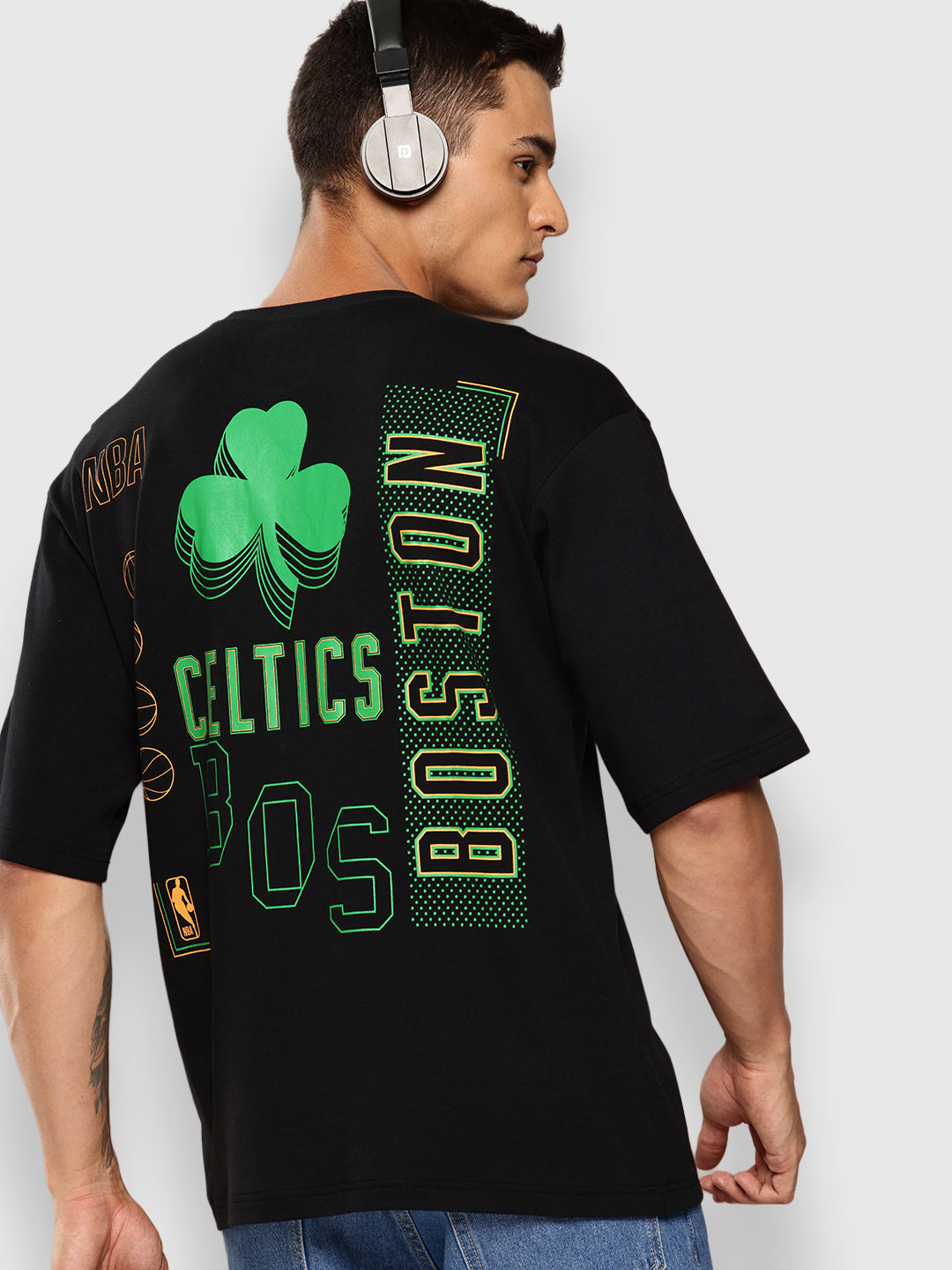 Boston Celtics Midnight Black Oversized T-Shirt