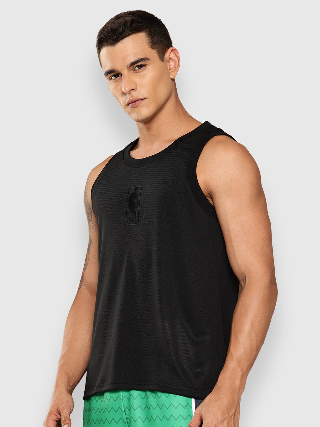 NBA Logoman Tonal Sleeveless T-Shirt Black