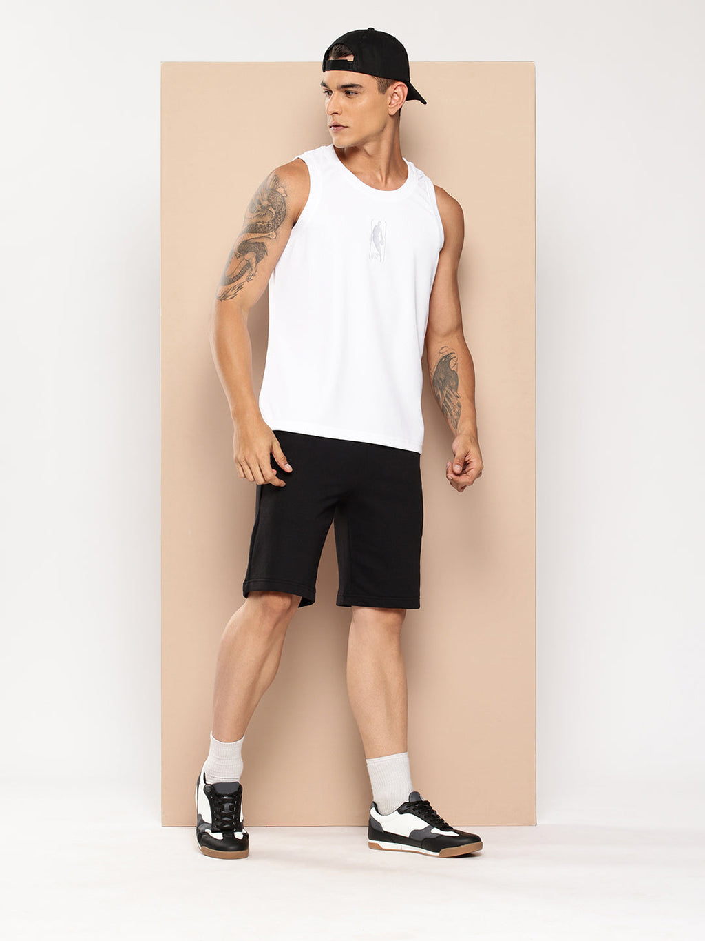 NBA Logoman Tonal Sleeveless T-Shirt White