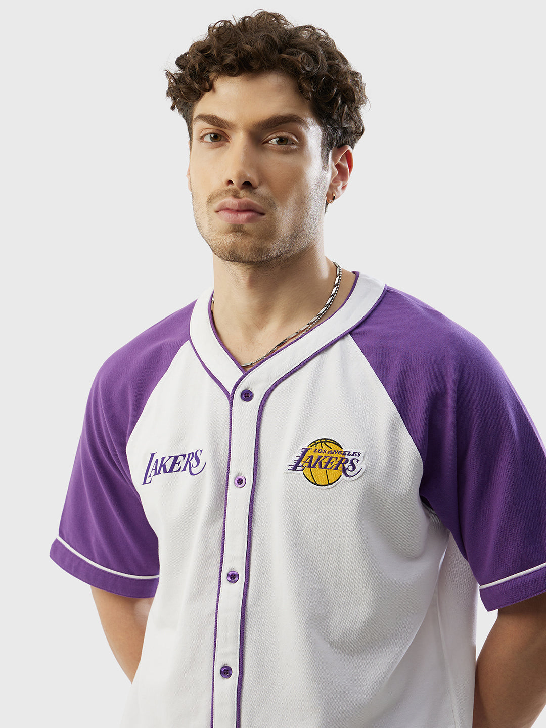 Los Angeles Lakers Knit Baseball Shirt