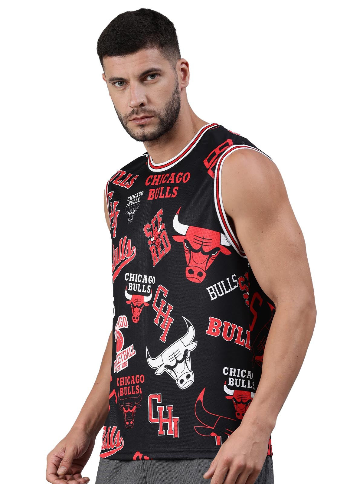 Chicago Bulls Logo Mash Sleeveless T-Shirt