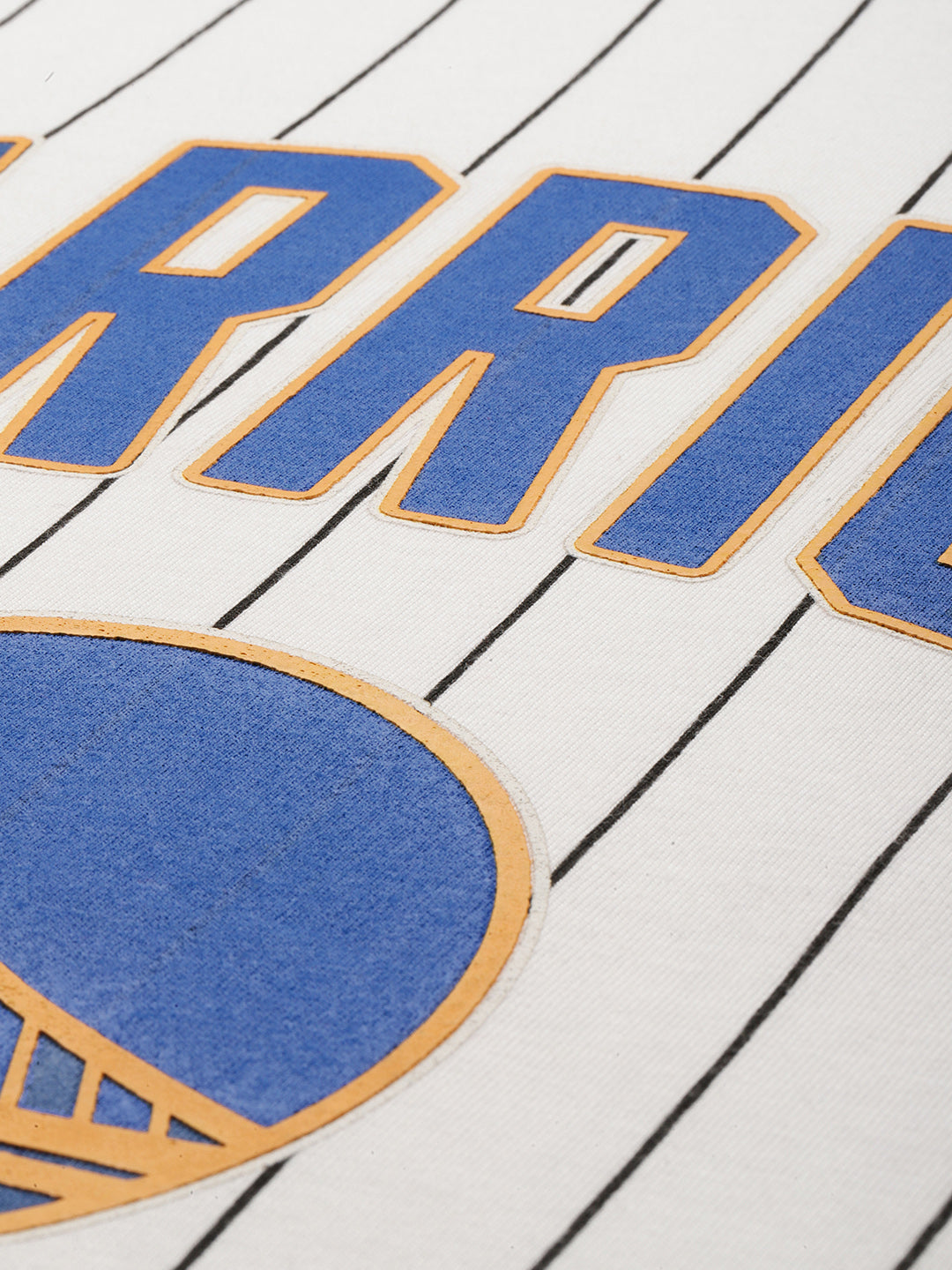 Golden State Warriors Striped Oversized T-Shirt White