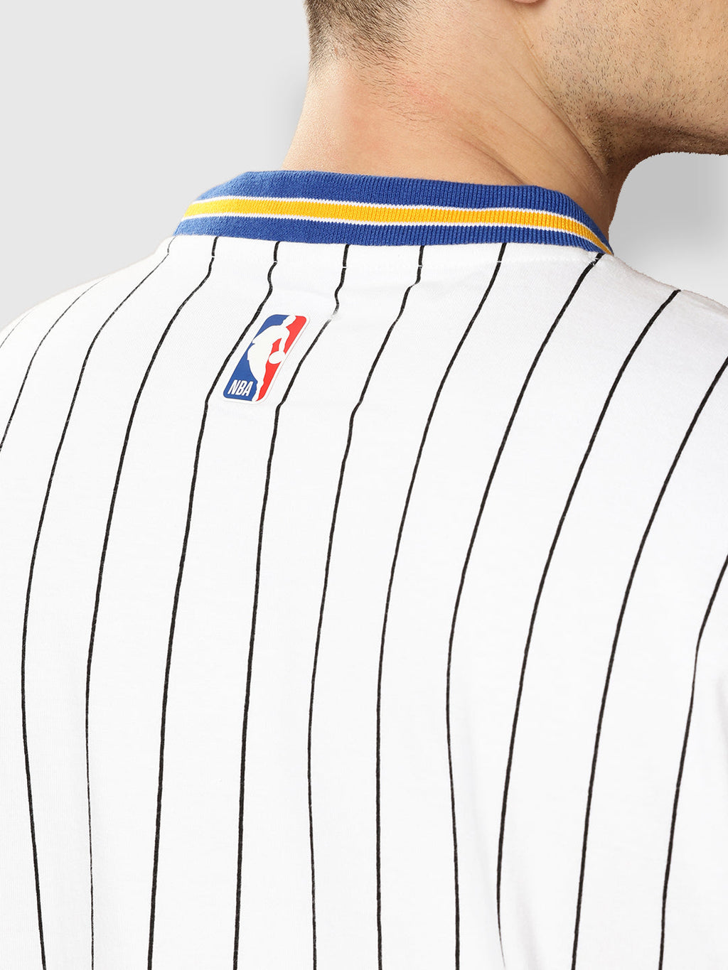 Golden State Warriors Striped Oversized T-Shirt White