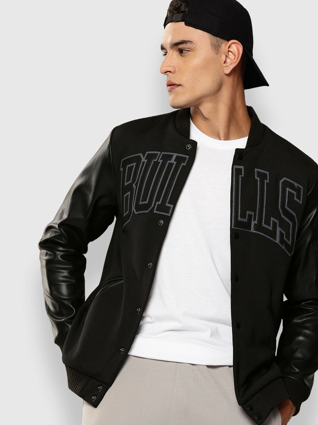 Chicago Bulls Black Varsity Jacket