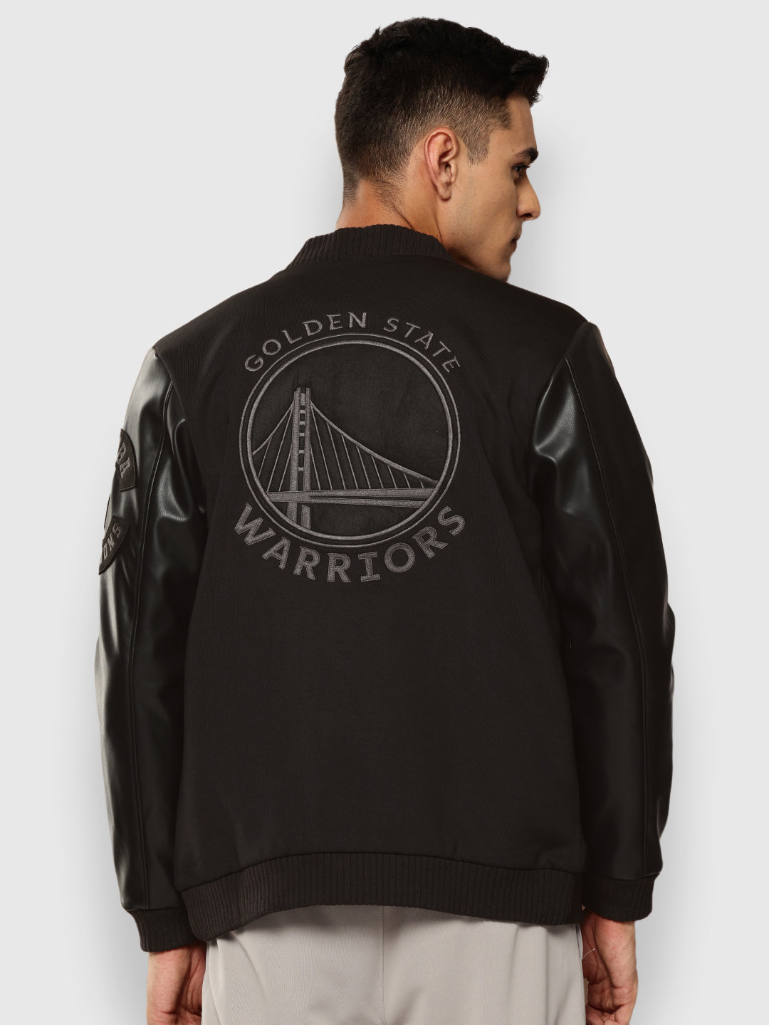 Golden State Warriors Black Varsity Jacket
