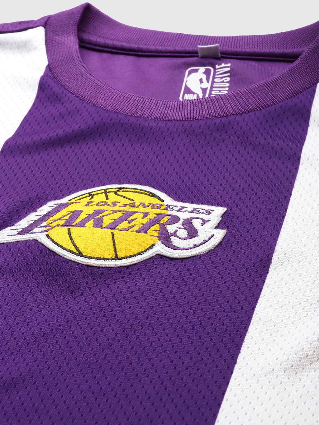 Los Angeles Lakers Striped Oversized T-Shirt Purple