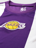 Los Angeles Lakers Striped Oversized T-Shirt Purple