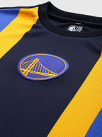 Golden State Warriors Striped Oversized T-Shirt Navy