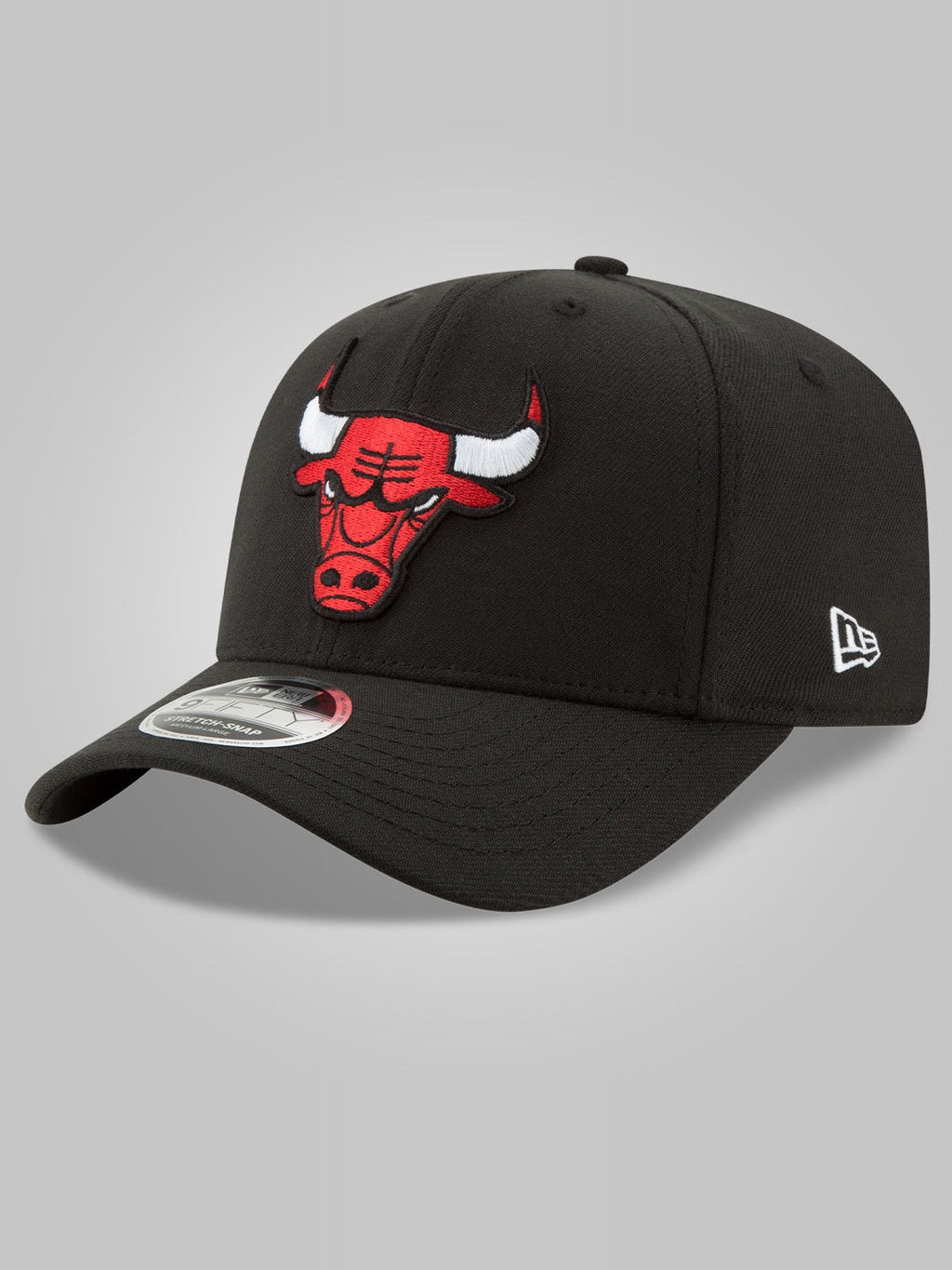 Chicago Bulls Black 9FIFTY Stretch Snap Cap