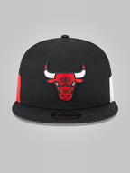 Chicago Bulls Multi Patch Black 9FIFTY Snapback Cap