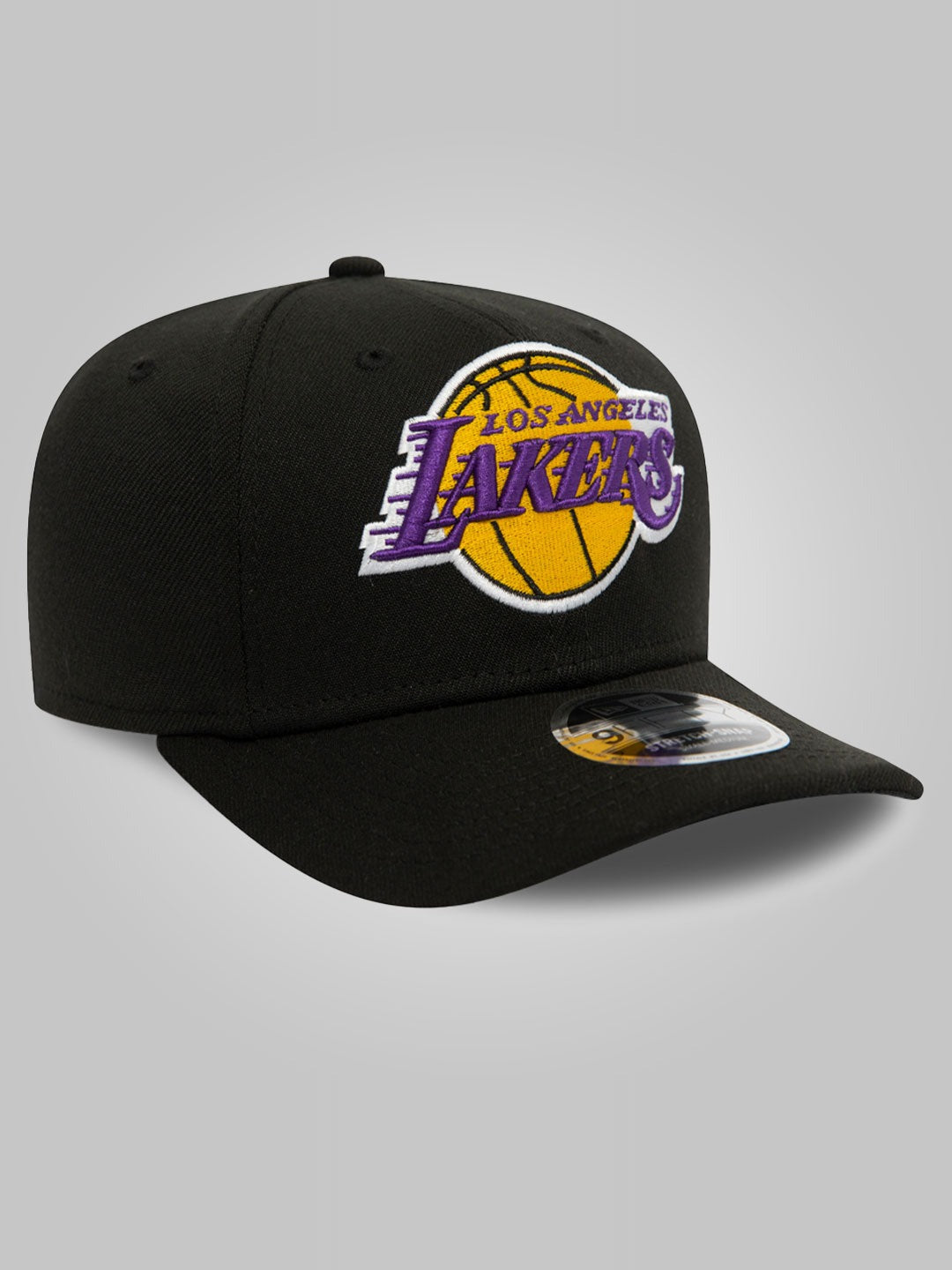Los Angeles Lakers Black 9FIFTY Stretch Snap Cap