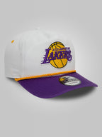 Los Angeles Lakers Washed NBA White Golfer Snapback Cap
