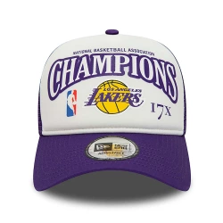 LOS ANGELES LAKERS LEAGUE CHAMPIONS A-FRAME TRUCKER CAP 'PURPLE'