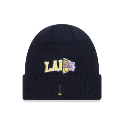 LOS ANGELES LAKERS MULTI PATCH CUFF KNIT BEANIE HAT 'BLACK'