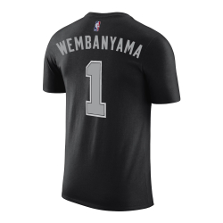 JORDAN SAN ANTONIO SPURS VICTOR WEMBANYAMA #1 STATEMENT EDITION NBA T-SHIRT 'BLACK'