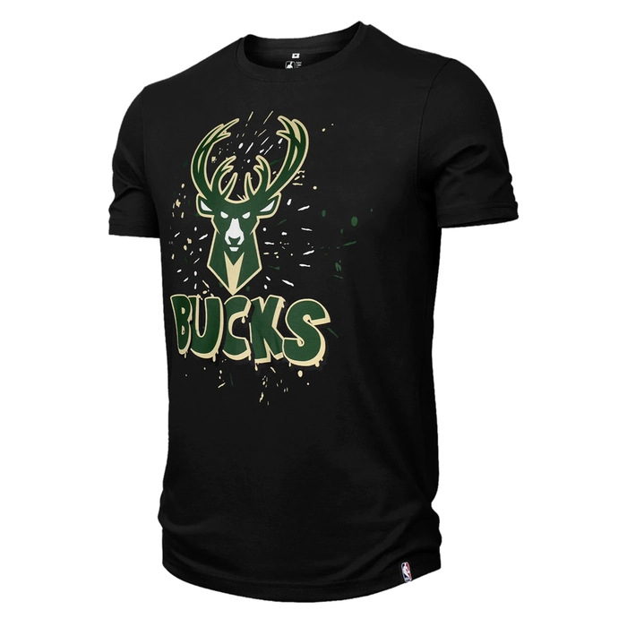 MILWAUKEE BUCKS LOGO DRIP T-SHIRT 'BLACK'