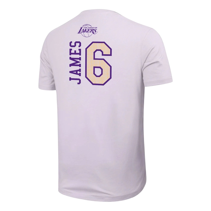 LEBRON JAMES LOS ANGELES LAKERS NAME & NUMBER T-SHIRT 'WHITE'