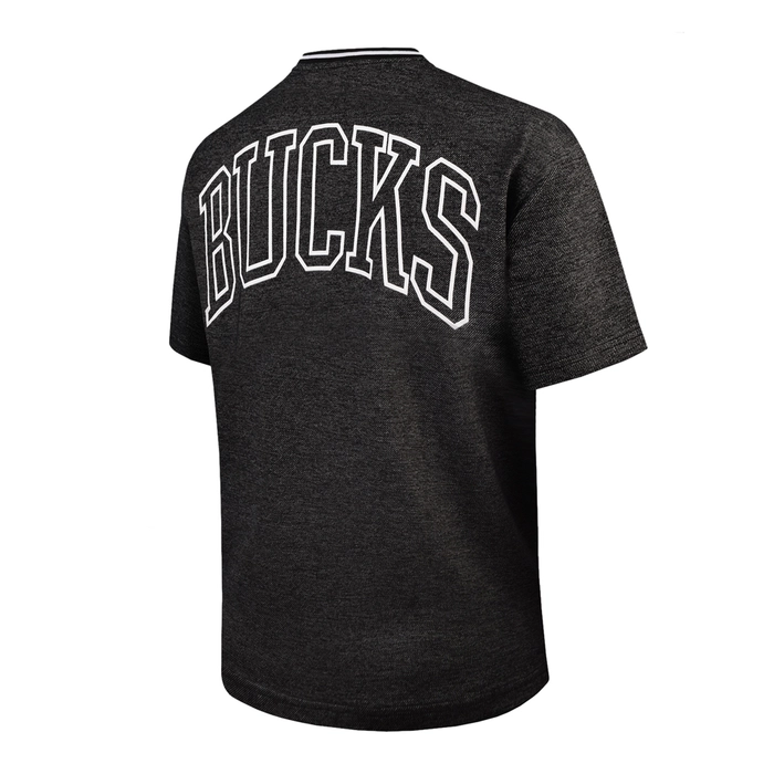 MILWAUKEE BUCKS OVERSIZED TEXTURED T-SHIRT 'BLACK/GREY'