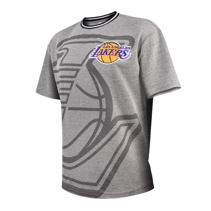 LOS ANGELES LAKERS OVERSIZED TEXTURED T-SHIRT 'GREY'