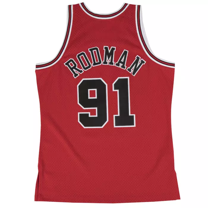 SWINGMAN JERSEY CHICAGO BULLS ROAD 1997-98 DENNIS RODMAN 'RED'
