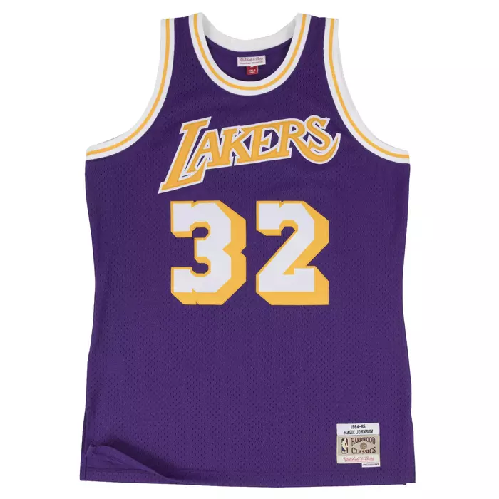 SWINGMAN JERSEY LOS ANGELES LAKERS ROAD 1984-85 MAGIC JOHNSON 'PURPLE'