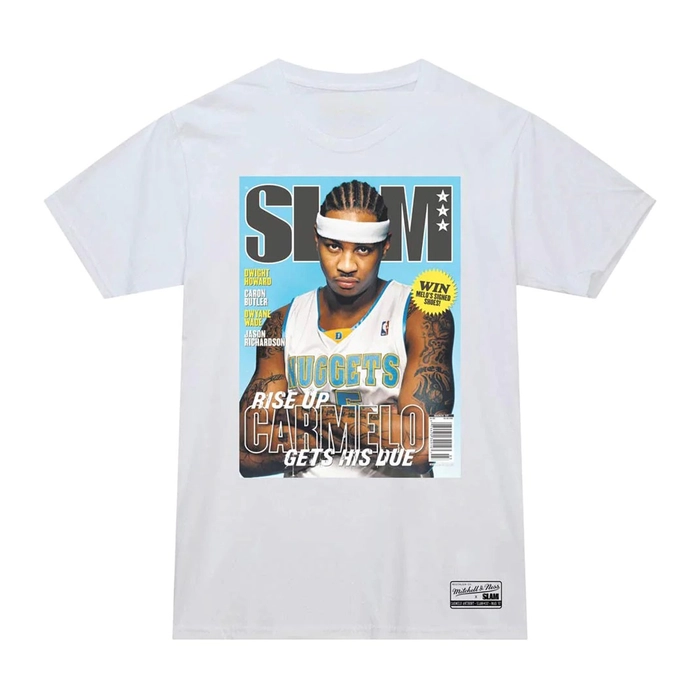 NBA SLAM MEN'S T-SHIRT DENVER NUGGETS CARMELO 'WHITE'