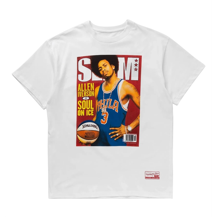 NBA SLAM COVER T-SHIRT ALLEN IVERSON PHILADELPHIA 76ERS 'WHITE'
