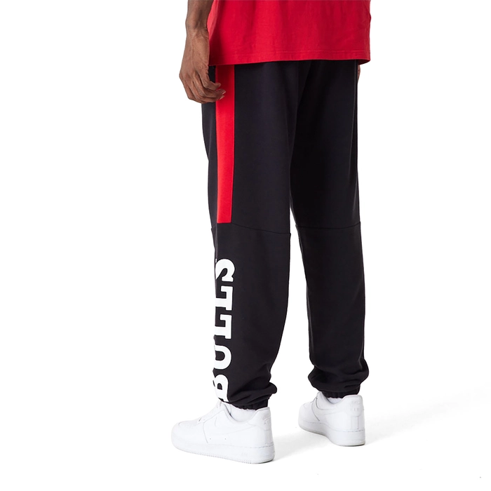 CHICAGO BULLS NBA COLOUR BLOCK JOGGERS 'BLACK'