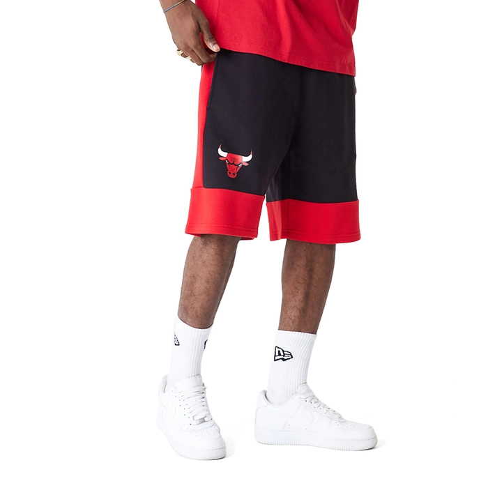 CHICAGO BULLS NBA COLOUR BLOCK SHORTS 'BLACK'