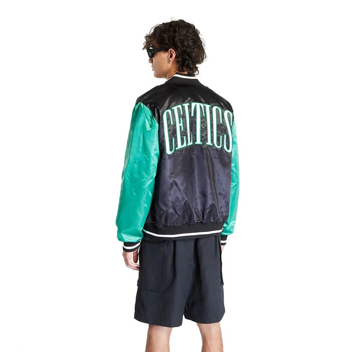 NBA BOSTON CELTICS SATIN BOMBER JACKET 'BLACK'